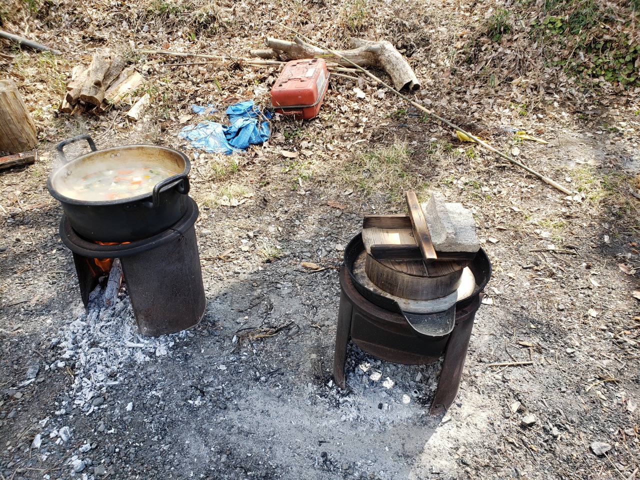 3 21 冒険村で火起こし研究会と味噌造り 二丁目で働く社長の日記